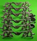 9 Pc. Vintage Brass French Provincial 6 Drawer Handles 5¾" & 3 Knobs 1"