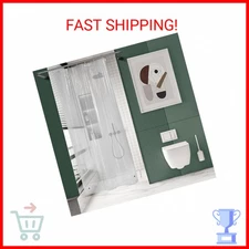 AmazerBath Small Shower Curtain Liner, 36x72 Stall Plastic Clear Shower Curtain 