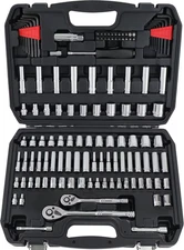 Basics Mechanic'S Socket Tool Set with Case, SAE and Metric Sizes, 201-Piece