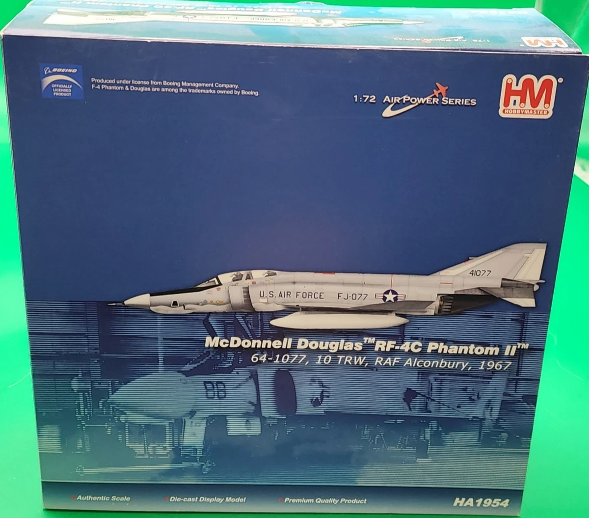 HOBBY MASTER 1/72 HA1954 RF-4C Phantom II USAF 10th TRW, RAF Alconbury, England, 1967 Modèle réduit en métal - Modélisme