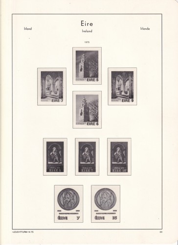 IRELAND LIGHTHOUSE BROWN HINGELESS ALBUM 1970 - 1999 118 PAGES (NO STAMPS) - Picture 14 of 24