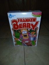 1995 Franken Berry Cereal Box Unopened Sealed With Mask Back Side