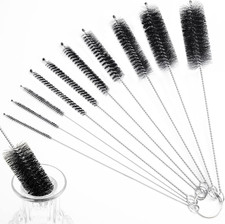 10-Pack Nylon Tube Cleaning Brush Set Stainless Steel Straw Bottle Pipe Cleaner