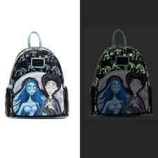 Loungefly SDCC 2022 Corpse Bride Emily  Victor Backpack Glows in Dark
