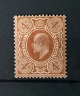 GB KING EDWARD VII SG 286 4D BRIGHT ORANGE PERF 15X14 U/MINT.