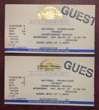1991 Lloyd Honeyghan vs Darryl Anthony Boxing Tickets (2) + Rob McCracken
