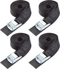 Cartman 1" x 15'Lashing Straps with Adjustable Cam Buckle 4 Pack