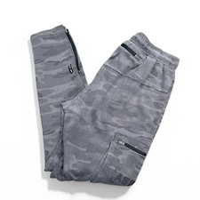 ASRV Aesthetic Revolution Joggers Men's Small Gray Camo Sweatpants Athleisure