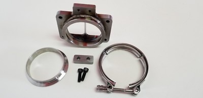 T4 Divided to T6 Inlet Adapter Turbo Flange NO Transition Stud KIt S400 S300 1//2