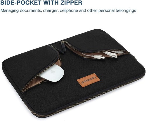 LONMEN Water Resistant 9.7-10.5 Inch Laptop Sleeve Protective Case with Handle - Picture 6 of 7