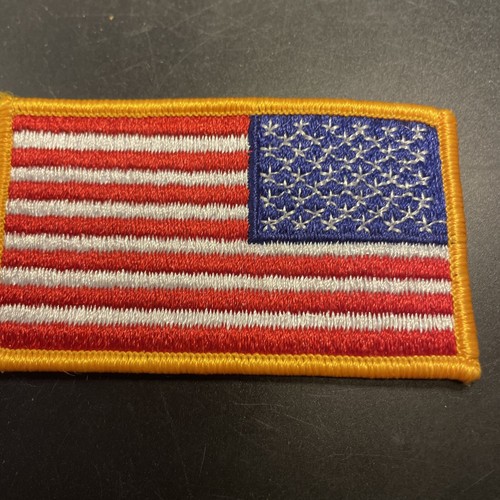 Reverse American Flag Patch - United States USA Right Shoulder (Iron or Sew On) - Picture 2 of 4