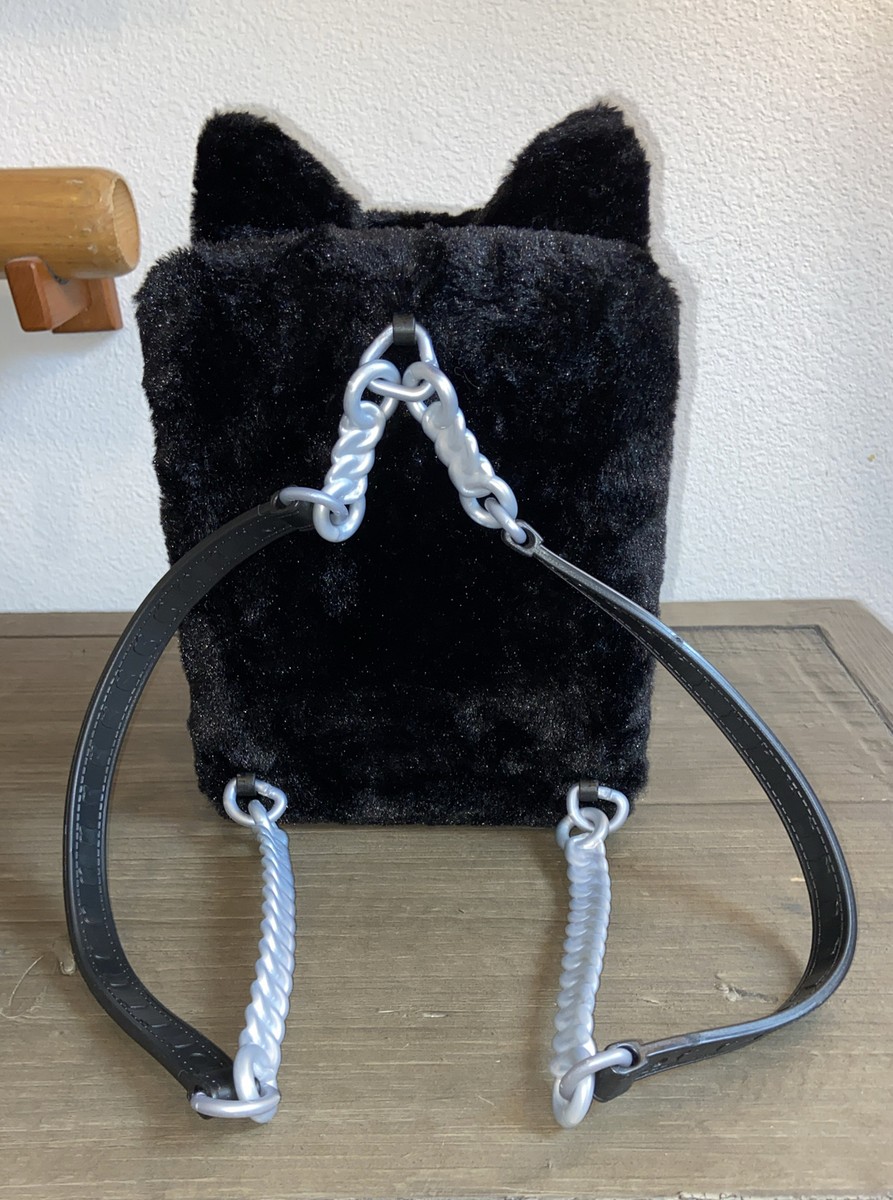 Na! Na! Na! Surprise Doll Fuzzy Black Kitty Cat Backpack  display picture 2