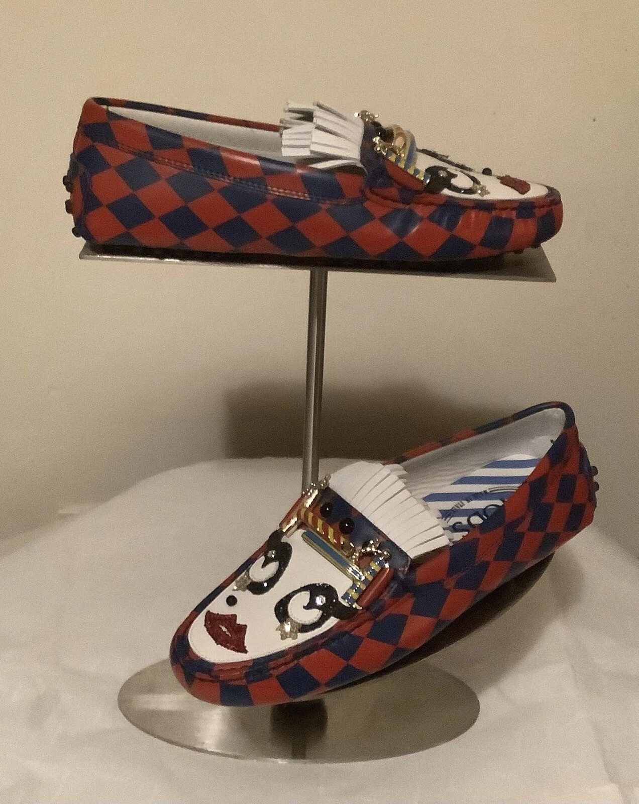 TOD’S Scarpe da donna TOD'S mocassini nuovi senza scatola multicolore in pelle taglia 35
