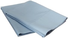 Cotton Blend 600TC Wrinkle Resistant 2pk Standard Pillowcase Set Solid Light Blu