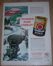 Havoline Motor Oil 1956 Life Magazine Color Advertisement Thinks For Itself