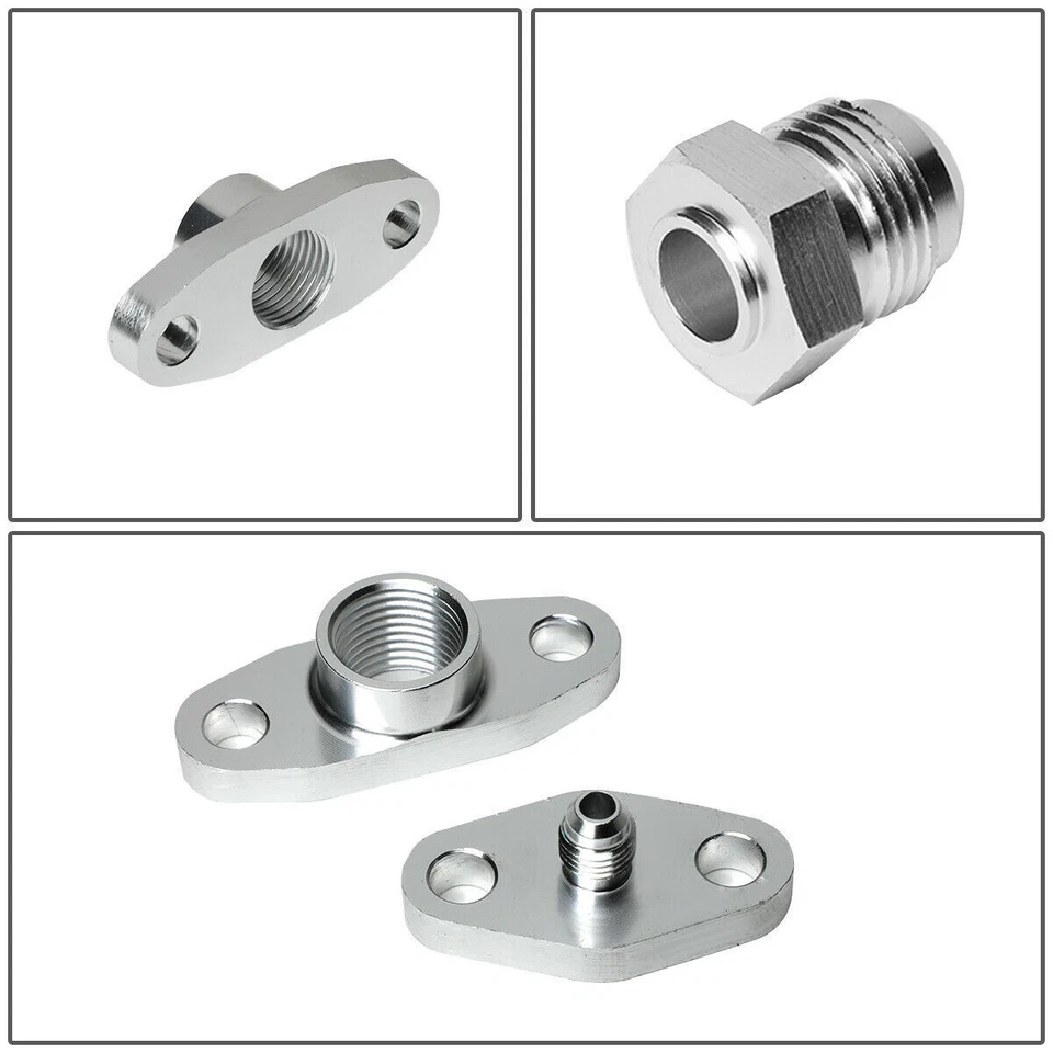 Nueva línea de retorno de drenaje de aceite trenzado de nailon 10an Turbo T3 T4 T04E T70 T60 T61 GT35 Foto 3 de 4