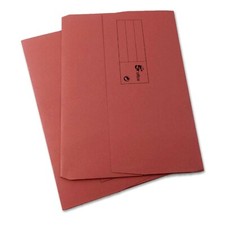 A4 RED FOOLSCAP DOCUMENT WALLETS ANY QTY HALF FLAP OFFICE FOLDER 32MM FILING