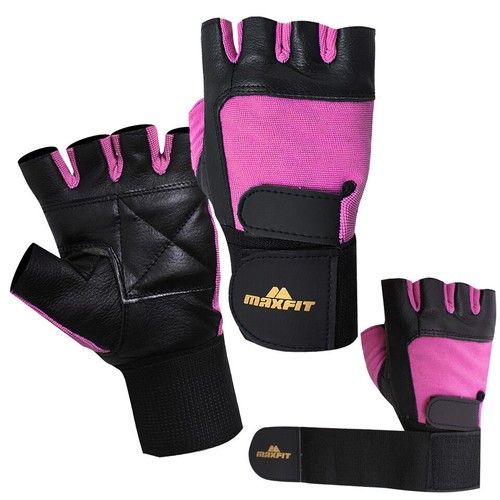 Ladies Cycling Gloves Padded Palm Fingerless Sports Womens Gym Gloves S-M - Picture 4 of 6