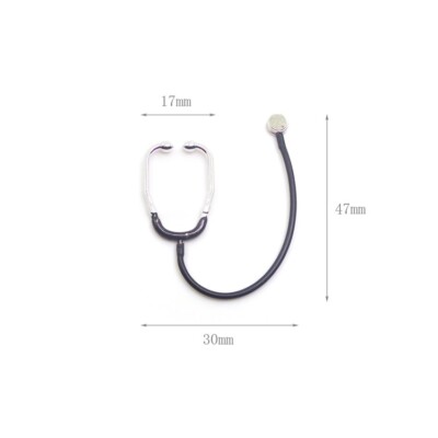 Kit De 5 Mini Instruments Médicaux En Métal Pour Maison De Poupée (échelle 1:12) - Stéthoscope, Marteau, Pince, Etc. - Accessoire Réaliste Pour Jeu De Rôle, Décoration - 5