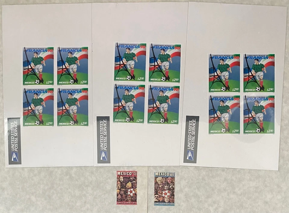 474 estampillas de la Copa Mundial de Fútbol Mundial de Estados Unidos, México, Europa, África, Asia Foto 4 de 4