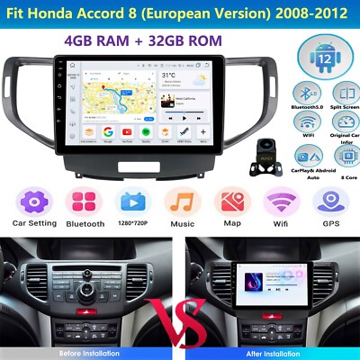 Für Honda Accord 8 9'' Touchscreen Android Autoradio Bluetooth GPS Navi CarPlay