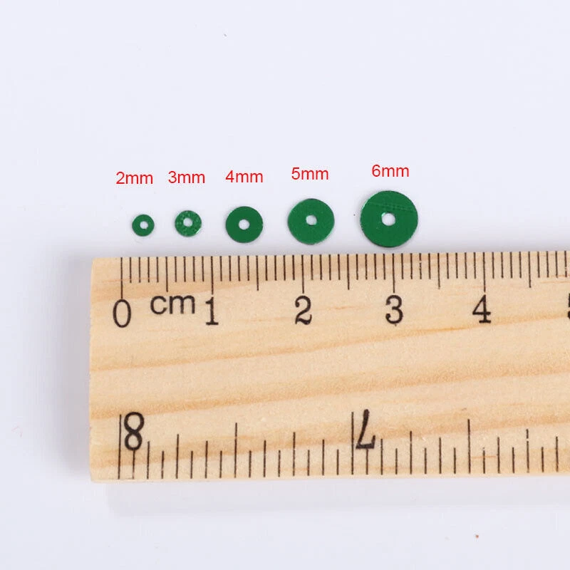 Flat Round Loose Metallic Shiny Sequins Clothes Dress Sewing Craft Wedding 2-6mm - Image 3 of 4