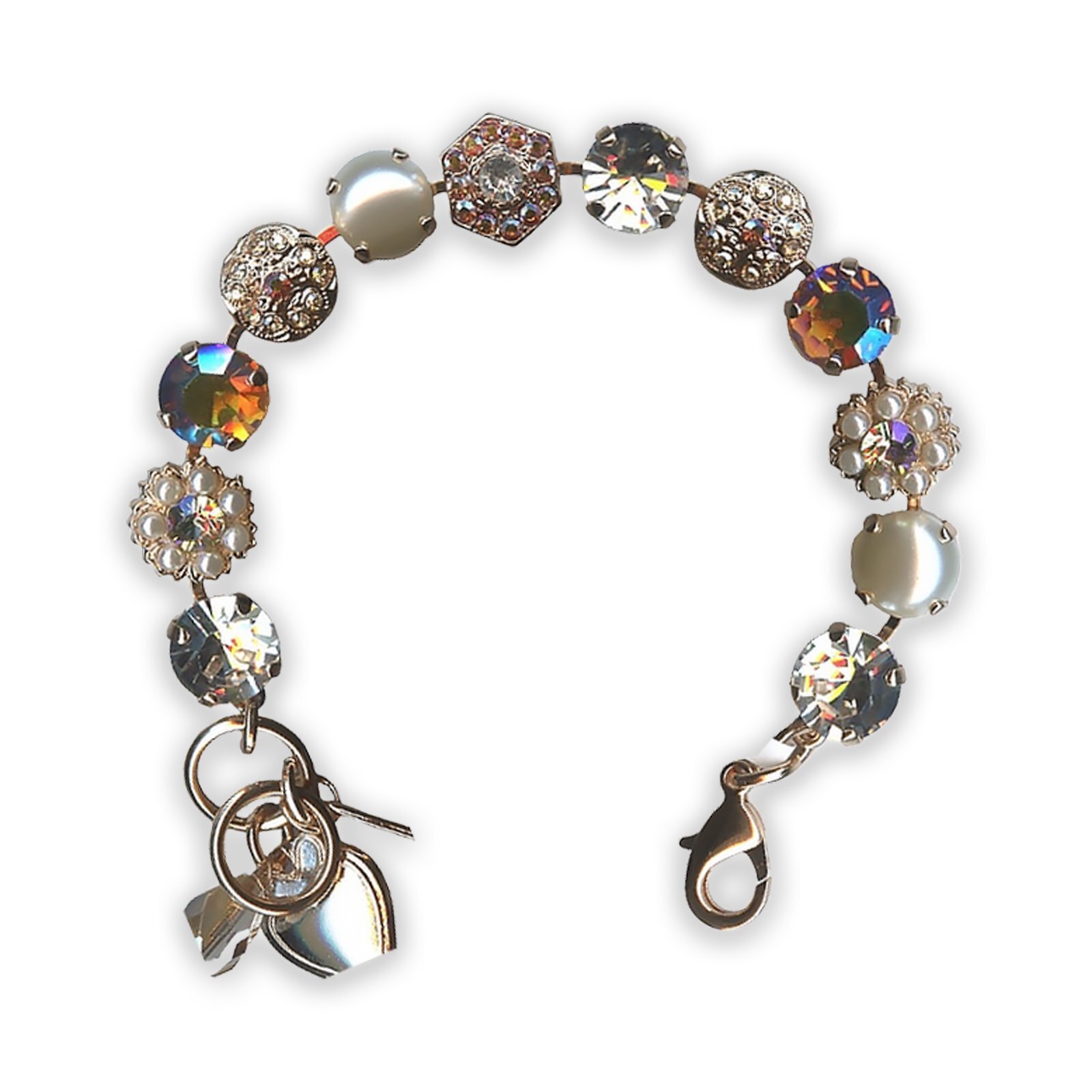 Timeless Cream Pearl and Golden Shadow Swarovski Bracelet by Mariana Odyssey Collection-image