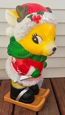 Holiday Time Skiing Reindeer 24" Christmas Light Up Blow Mold