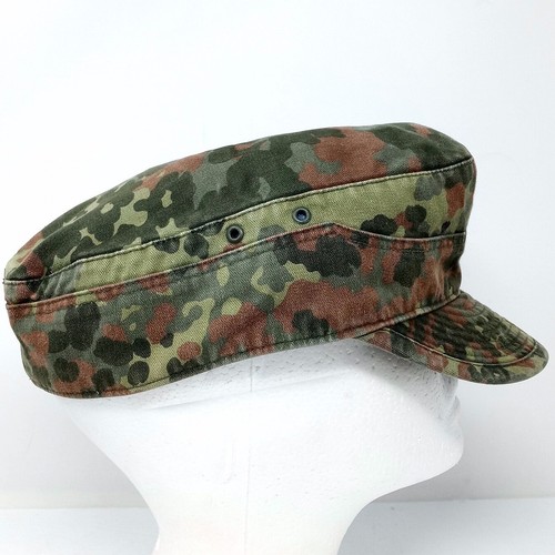 Cappello berretto da campo esercito militare mimetico Flecktarn tedesco vintage 1998 taglia 58 - Foto 4 di 8