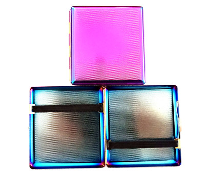 Zigarettenetui Box Halter Aufbewahrung Tabak metallic rosa Zigarettenetui 20 Zigarren