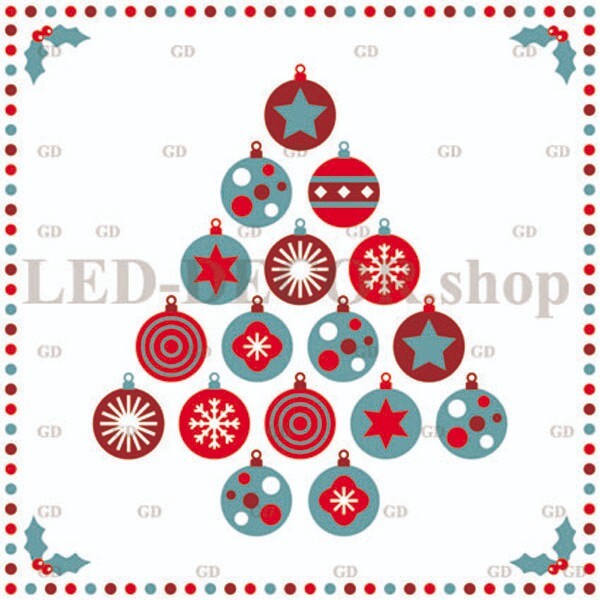 Décor diffusant imprimé Déco noël 1 pour panneau LED 60x60cm de plafond