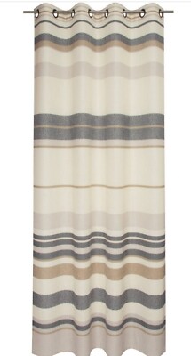 Vorhang ESPRIT beige grau Streifen Ösenvorhang 140 x 250 cm blichdicht Jaquard