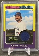 2024 Topps Heritage JORDAN ROMANO Clubhouse Collection Relic! Toronto Blue Jays