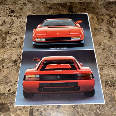 Ferrari Testarossa 純正カタログ Ferrari Testarossa 純正カタログ FERRARI TESTAROSSA SPEC SHEET