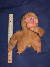 Vintage Russ Rutherford III Brown Monkey Thumb Toe Sucking Plush