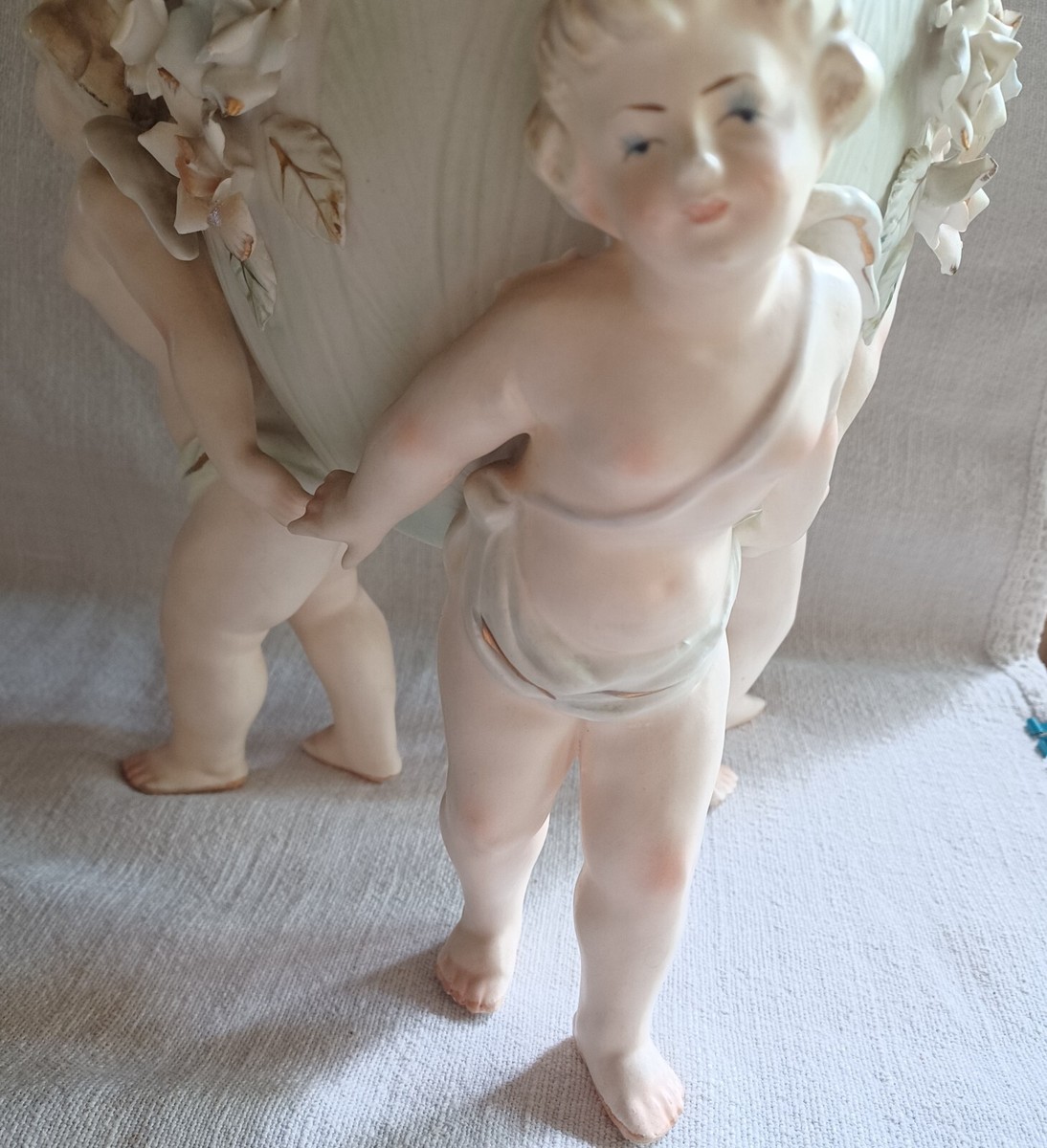 Lenwile Ardalt Artware 3D Japan 3 Angels Cherubs Holding Planter