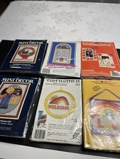 Lot of 6 NOS Sealed Needlepoint Crafts Embroidery Cross Stitch Kits