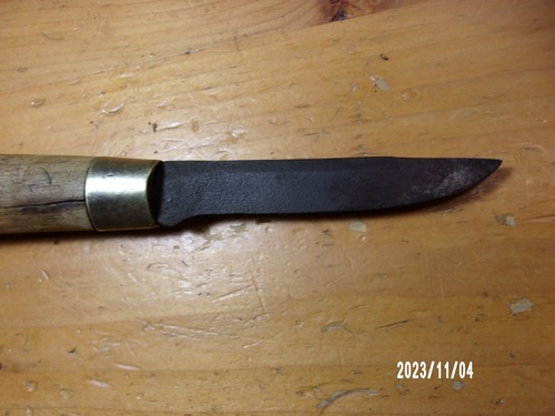 ORIGINAL VTG HEAVY DUTY PUUKKO SLOYD KNIFE SCANDINAVIAN WORK BONING WOOD CARVING - Picture 4 of 11