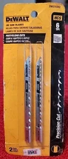DeWALT DW3703H2 Jigsaw Blades, 6 TPI,  (2 Pack) Wood, Fast Clean Cut NOS