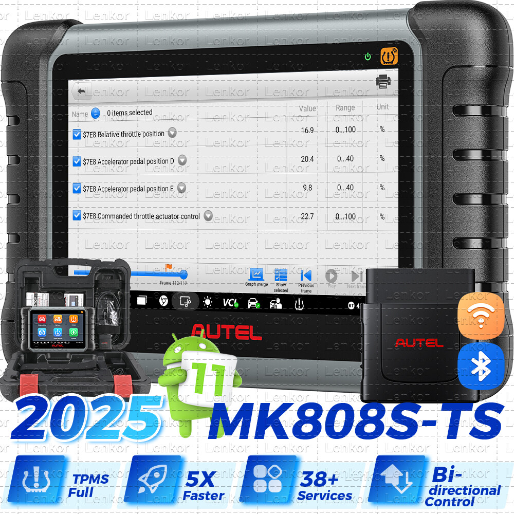 Autel MaxiCheck MX808S-TS Scanner - 2025 Diagnostic Tool With TPMS Programming & Bidirectional Control