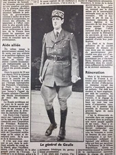 General De Gaulle In Algiers 1944 National Resistance Committee RAF Free France