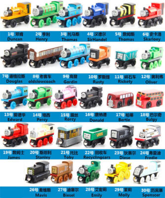 Thomas and friends anime wood railway train Thomas train model toys