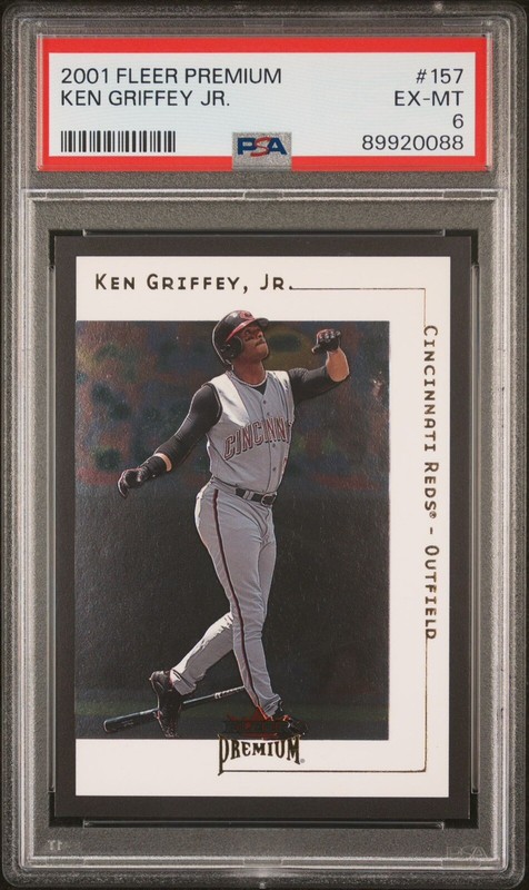 2001 Fleer Premium - #157 Ken Griffey Jr PSA 6