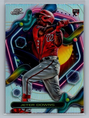 2023 Topps Chrome Cosmic Jeter Downs Refractor    Nationals