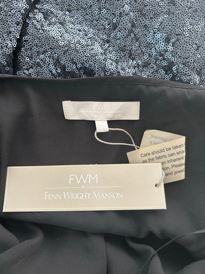 Fenn Wright Manson Sequin Top Women’s Navy Strappy Sparkle Size 12 BNWT - Image 2 of 4