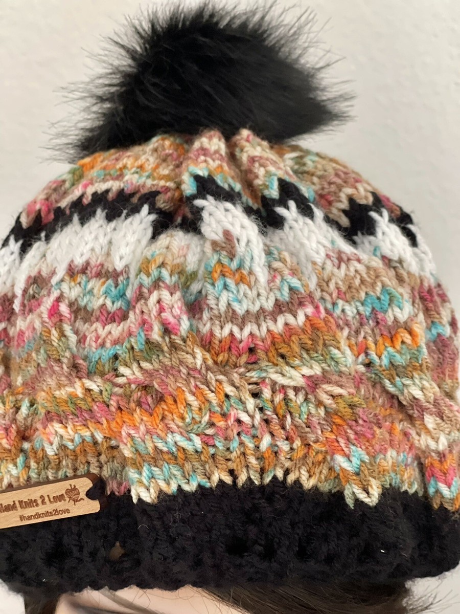 Hand Knits 2 Love Beanie Hat Cap Designer Fair-isle  display picture 1