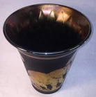 Fenton Marigold Carnival Sand Carved "Elephant Walk" Vase Platinum Collection