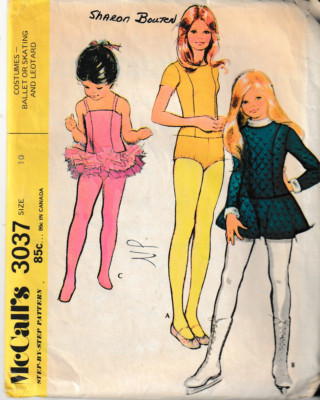 Vintage McCall's Pattern 3037 c1971, Costumes Ballet, Skating, Leotard; Size 10