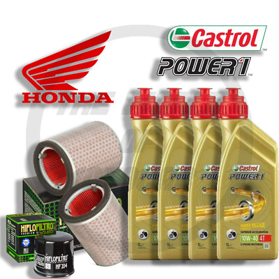 Kit Wartung Honda CBR 1000 RR Fireblade 2007 Castrol Öl Doppel Luftfilter
