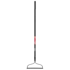 Husky 57 In. Fiberglass Handle 16-Tines Bow Rake New